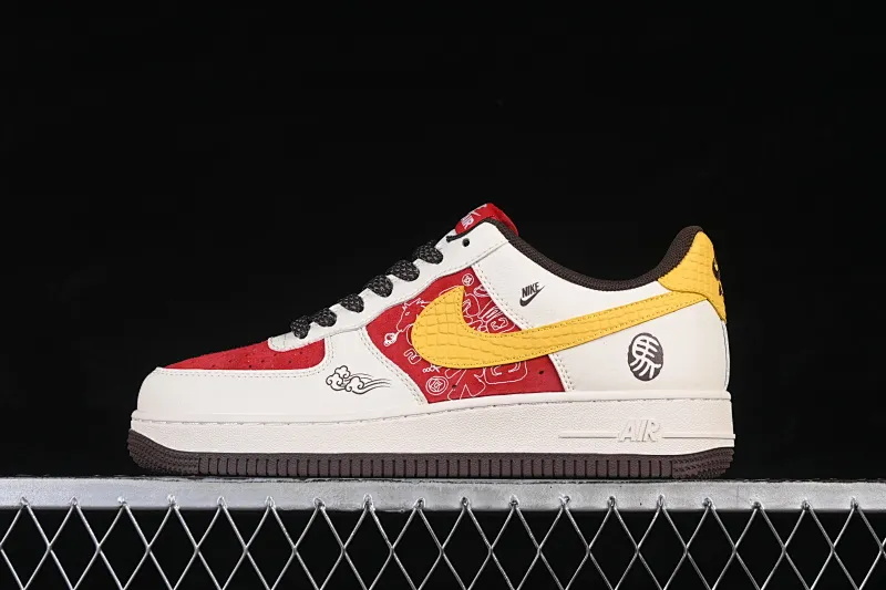 All categories Nk Air Force 1 Air Force series Nk Air Force 1 Low Air Force low-top Nike Air Force 1'07 Low red, white and yellow contrast Air Force 1 low-top casual sneakers JP2026-155